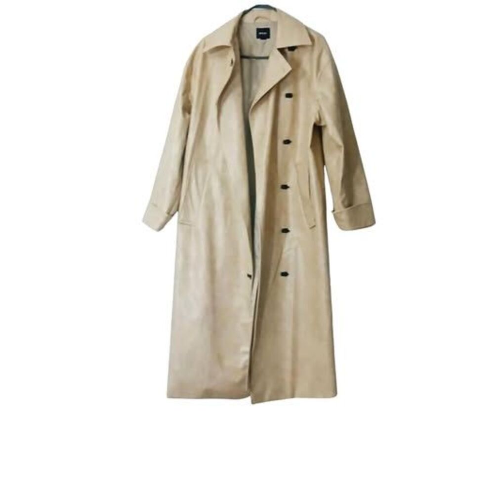 Women's Beige Trench Coat by Nasty Gal Size medium/Large